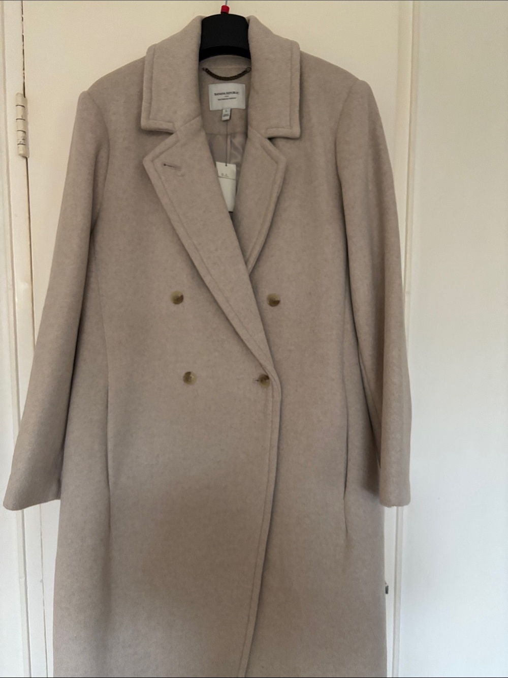 Banana  Republic Double-Breasted Pea Coat in oatmeal